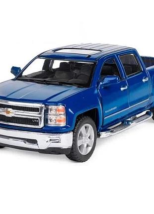 Коллекционная машинка "chevrolet silverado 2014" kt5381w(blue) масштаб 1:42