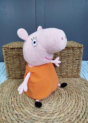 Мягкая игрушка мама свинка / мама свинца из мультфильма свинка пеппа (peppa pig) 30см.
