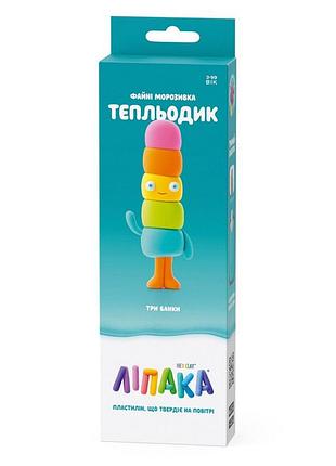 Набор пластилина "файные мороженые: тепльодик" липака 30145-ua01 самостоятельно затвердевает