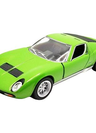 Коллекционная машинка "lamborghini miura p400 sv" kt5390w(green) масштаб 1:42