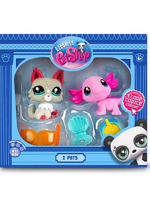 Ігровий набір "дивовижні діви" littlest pet shop 00527 аксесуари та 2 фігурки