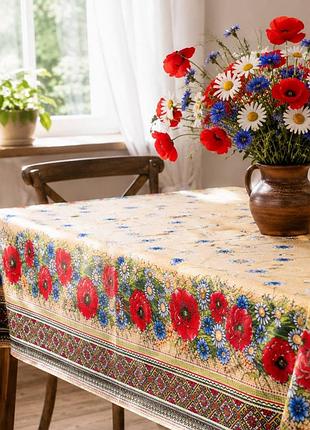 Вышитые скатерти лен. различные размеры