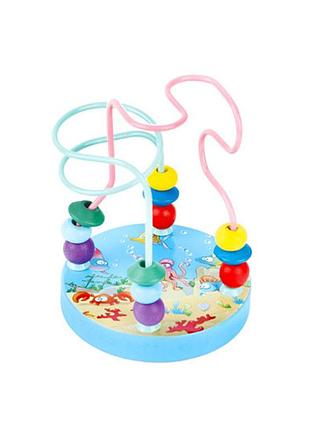 Деревянная игрушка лабиринт md 0810(blue) на проволоке 11 см