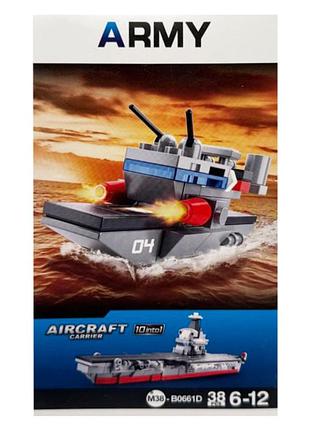 Детский конструктор "aircraft carrier" m38-b0661-4, 38 деталей