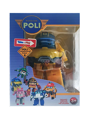 Игрушечный трансформер робокар поли 83168 робот+машинка желтый