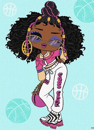 Картина по номерам "l.o.l. surprise! tweens hoops cutie" kho6285, 30х40 см