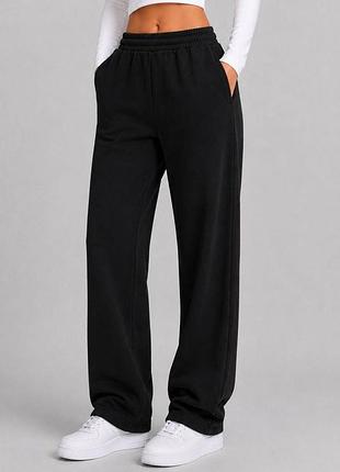 Спортивные штаны женские однотонные, цвет черный, 257r650 xl, 50, xl