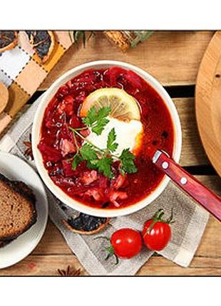 Алмазная мозаика "вкусный борщ" heg86889, 30х40 см