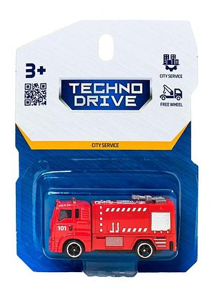 Автомодель детская пожарная машина technodrive 250241cg-1 масштаб 1:64