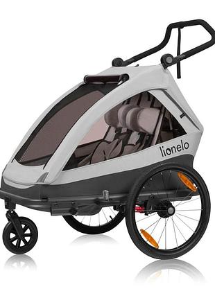 Велосипедный прицеп с функцией коляски lionelo cama grey stone