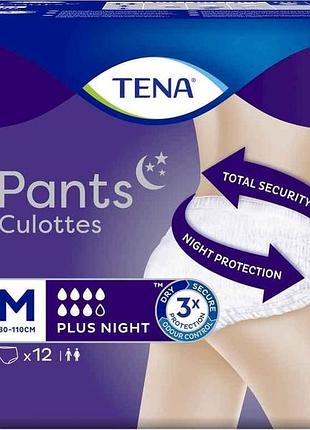 Подгузник-трусы д/дорос pants plus night medium 12шт 7кап тм tena