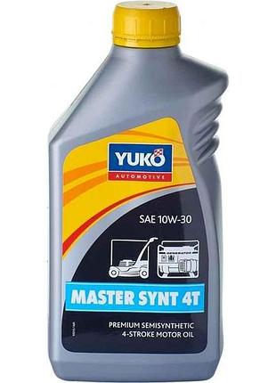Масло напівсинтетичне для генераторів, косарок master synt 4t 10w-30 1л тм yuko