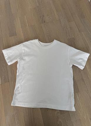 Базова біла оверсайз футболка pull&bear