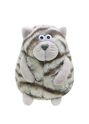Детская мягкая игрушка "забавный кот" c6303(grey) размер 13 см
