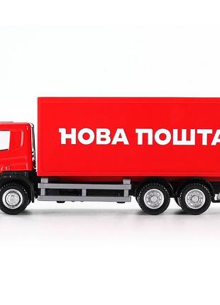 Автомодель детская scania "новая почта" technodrive 250414u, масштаб 1:64