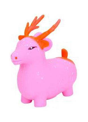 Дитяча іграшка-антистрес "оленя" ms 4142(pink) з борошном, 10 см