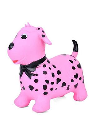 Дитяча іграшка-стрибун "цуценя" ms 4160(pink) гума, до 20 кг