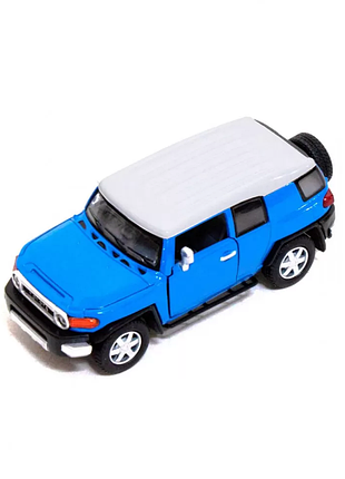 Дитяча залізна машинка toyota fj cruiser кт5343, інерційна синій