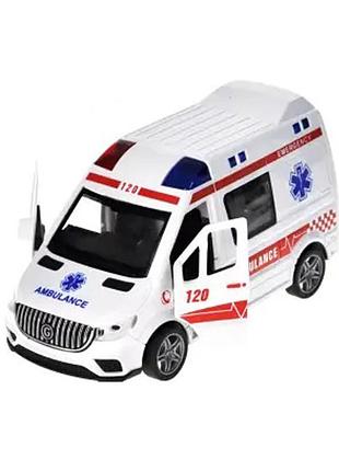 Детская инерционная машинка "скорая помощь" ym-9930f(ambulance) звуковые эффекты