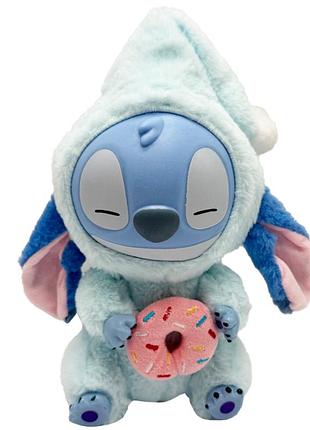 Детская мягкая игрушка-брелок "стич с колпаком" stitch(blue) 26 см