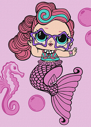 Картина за номерами "l.o.l. surprise! mermaids waves" kho6266, 40х40 см