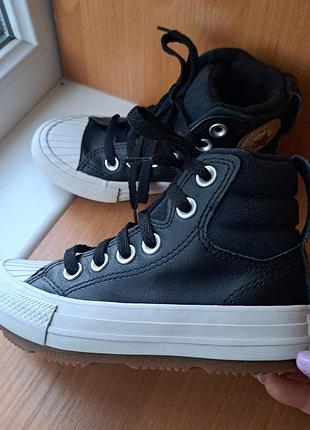 Кроссовки хайтопы кожаные converse р 27