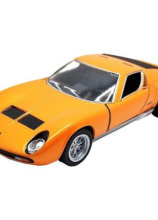Коллекционная машинка "lamborghini miura p400 sv" kt5390w(orange) масштаб 1:42