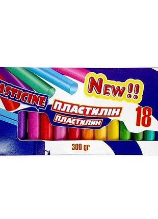Пластилин 18 цветов чистые руки, eco, 300гр., 7628c, class тм class