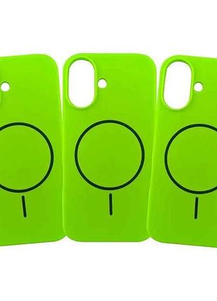 Накладка magsafe color iphone для 11 pro max neon green тм gerlax