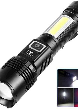 Liхтар свитлодыдный 5000k cob18-white laser led pm10-tgcob акб 1*18650 тм китай