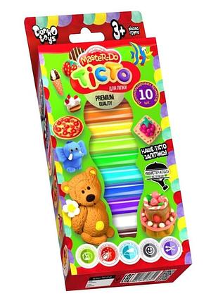 Комплект творчості тісто для ліплення "master do" danko toys tmd-02-02 10 кольорів укр