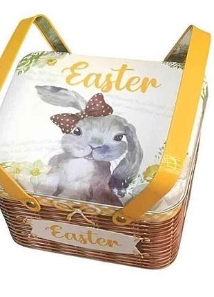 Кошик великодній easter bunny 15х12,5х10,5см r40527-y тм stenson
