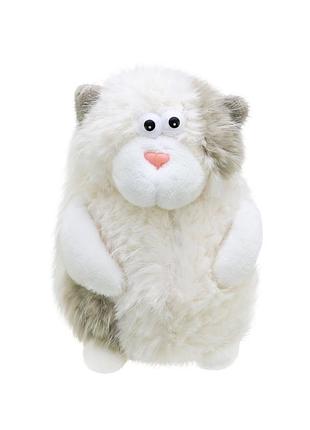 Детская мягкая игрушка "забавный кот" c6303(white) размер 13 см