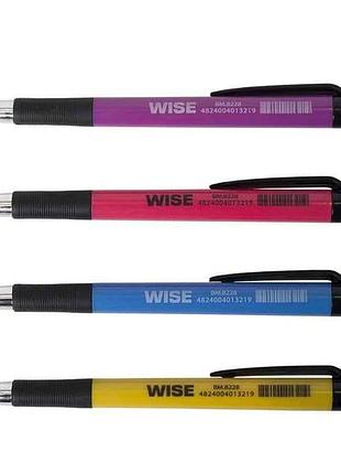 Ручка кулькова автоматична wise, 0,7 мм, синя (60шт в уп) bm.8228 тм buromax