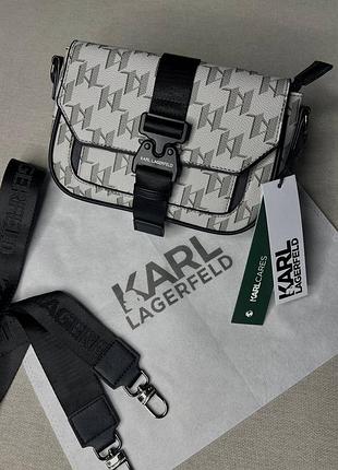 Мужская сумка karl lagerfeld (белая)