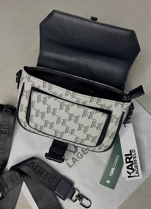Мужская сумка karl lagerfeld (белая) 2