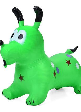 Детская игрушка-прыгун "собачка" ms 4161(green) резина, до 20 кг