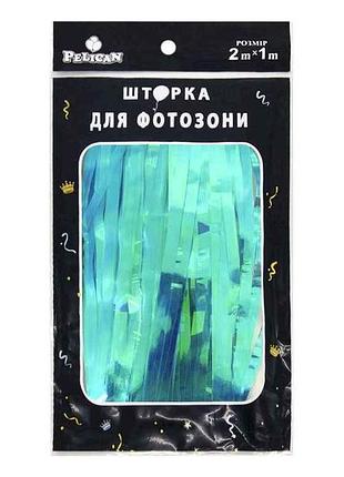 Шторка для фотозоны 1m*2m перламутр #196 синий светлый арт.872196 тм pelican