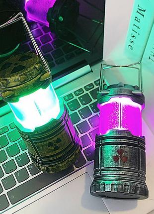 Ярко-темнофиолетовый led светильник nuclear reactor - мини-ночник, темнофиолетовый неоновый цвет, 3×aaa