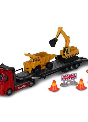 Игровой набор автоперевозчик technodrive 541757.270 самосвал, экскаватор