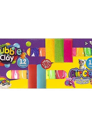 Комплект креативної творчості "air clay+bubble clay" arbb-02-01u неоновий колір