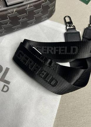 Чоловіча сумка karl lagerfeld (сіра) 4