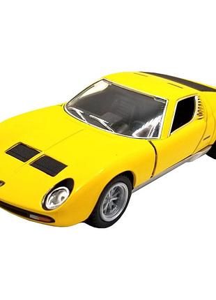 Коллекционная машинка "lamborghini miura p400 sv" kt5390w(yellow) масштаб 1:42