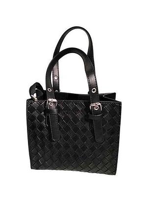 Сумка жіноча екошкіра 20*19*10 см чорна арт. d 6990-3 тм китай