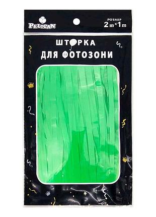 Шторка для фотозоны макарун 1х2м зеленый #126 тм pelican