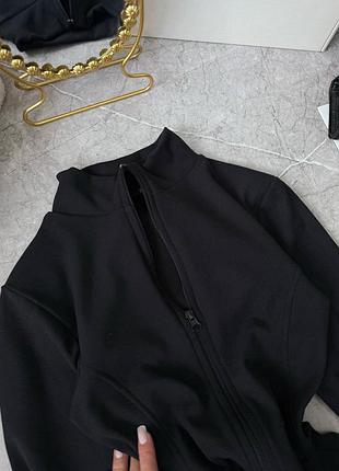 Комбинезон с перестрочками черный