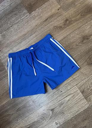 Чоловічі плавальні шорти в басейн на пляж adidas 3-stripes у розмірі м, оригінал, сині