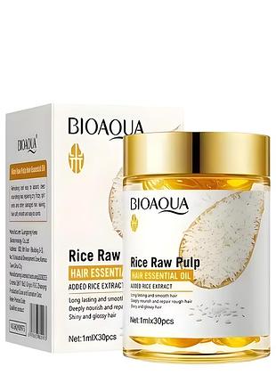 Капсулы для восстановления волос bioaqua rice raw pulp с рисом 30 шт daily skin care