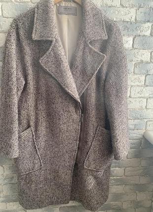 Шерстяное пальто zara 2