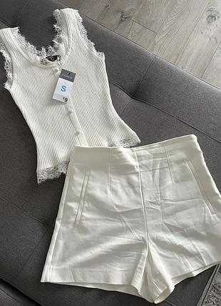 Білі шортики zara 🤍 5